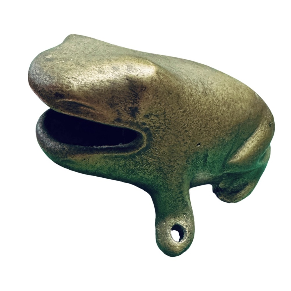 Solid brass frog bottle opener